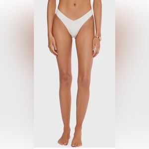 NWT WeWoreWhat Delilah Bikini Bottom Swiss Dot Sz XS Off White